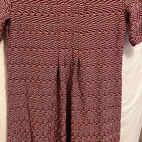 Anthropologie Maeve Maroon and Cream Textured Dress (Lined) Size XS - Picture 3 of 5